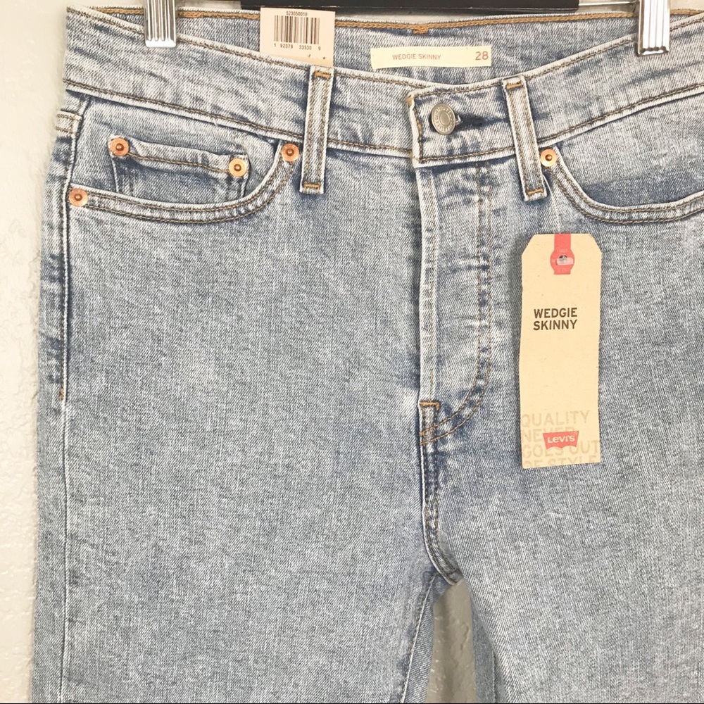 Levi’s Wedgie High Rise Skinny Jeans; sz28 - Picture 7 of 8